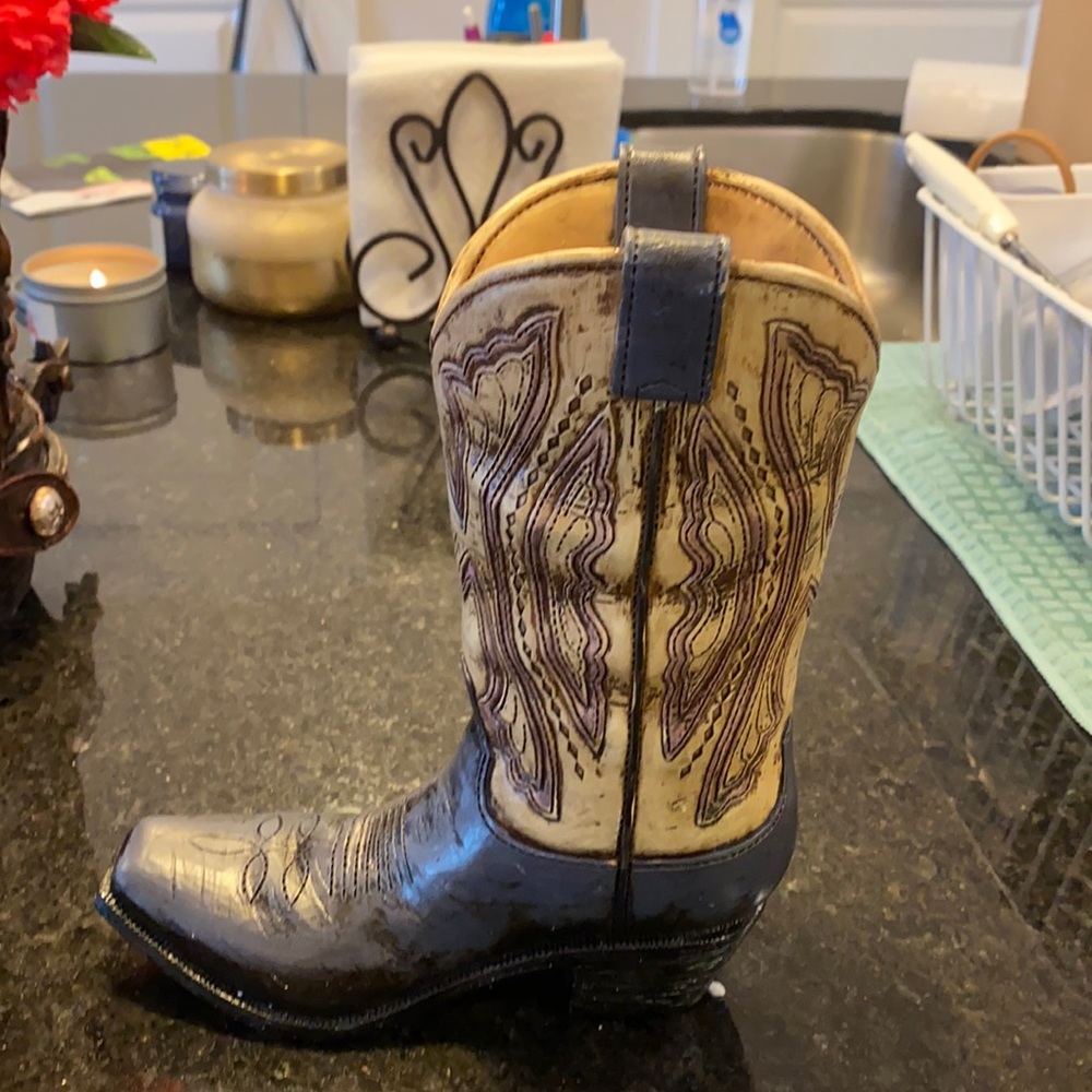 Cowboy Boot Flower Vase